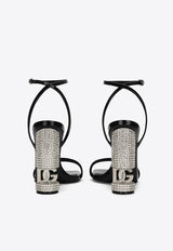105 Rhinestone Embellished Sandals in Calf Leather