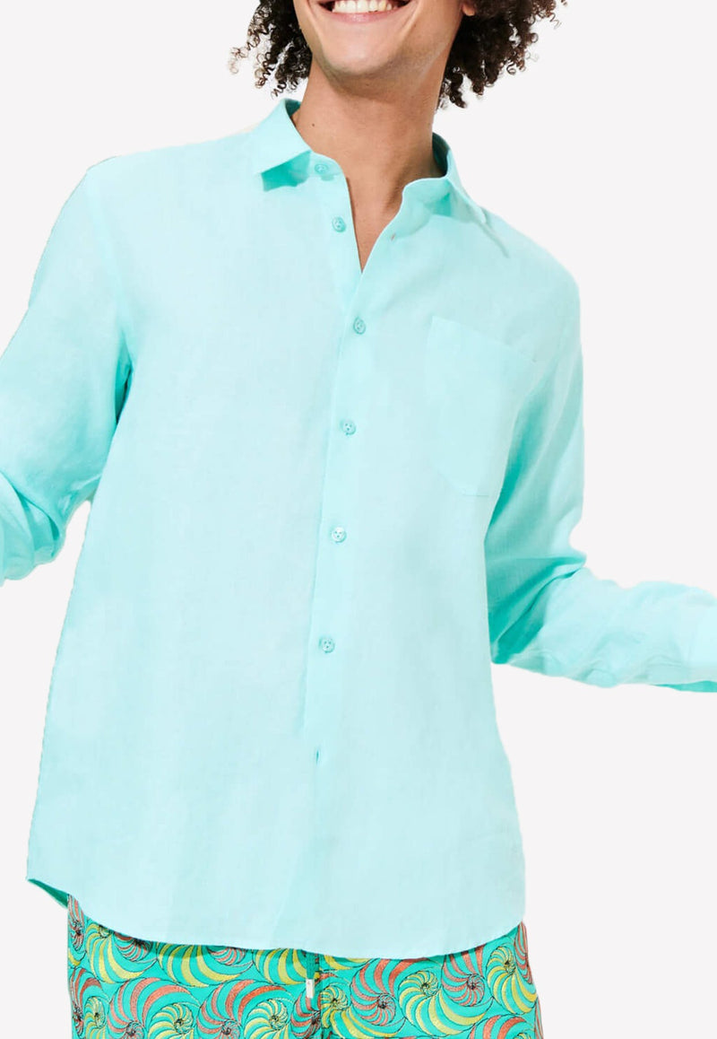 Caroubis Long-Sleeved Linen Shirt