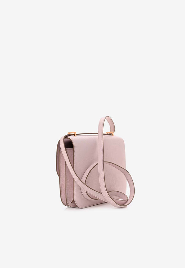 Constance 18 in Mauve Pale Chevre Mysore Leather with Rose Gold Hardware