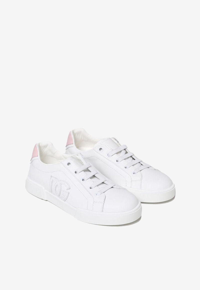 Girls DG Low-Top Leather Sneakers