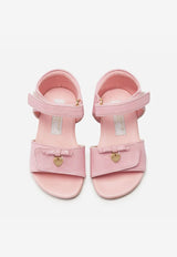 Baby Girls Charm Embellished Leather Sandals