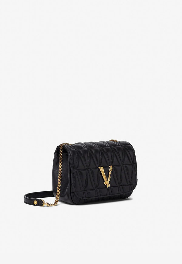 Small Virtus Quilted Crossbody Bag in Nappa Leather
