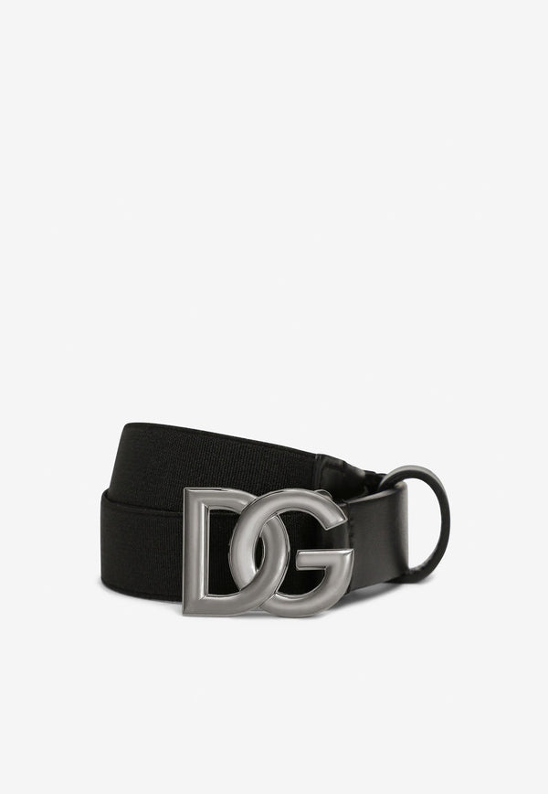 Boys DG Logo Buckle Stretch Belt