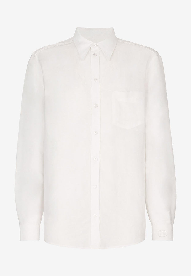 Linen Blend Long-Sleeved Shirt