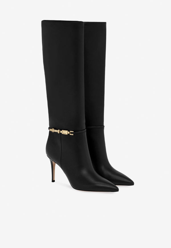 Carrey 85 Calf Leather Knee-High Boots