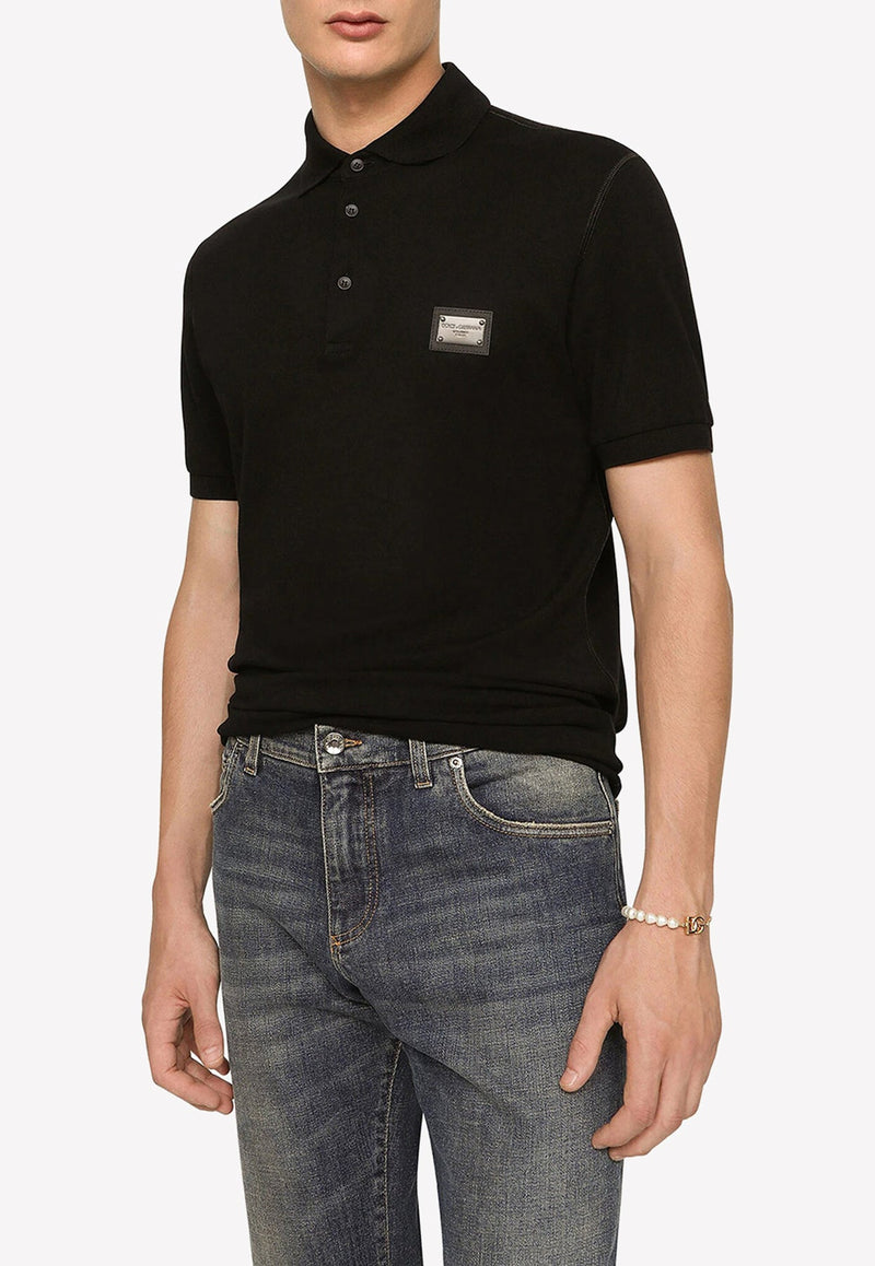 Logo-Plaque Polo T-shirt