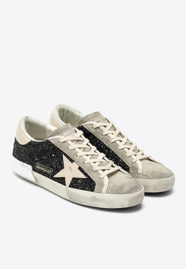Super-Star Glittered Sneakers with Star Patch