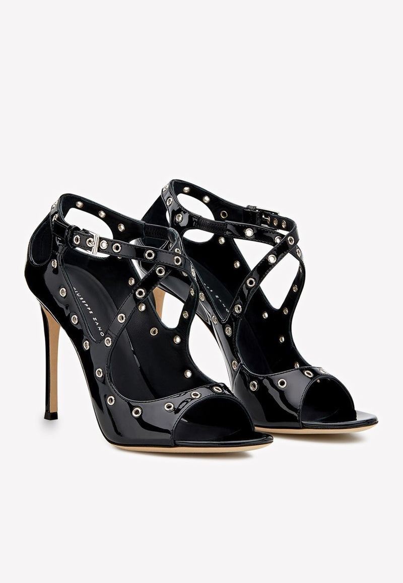 Alyson 105 Rivet Sandals in Patent Leather-
Delivery in 3-4 weeks
