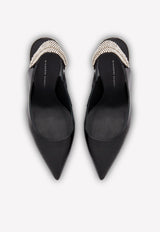 Susie Feline 105 Crystal Slingback Pumps in Patent Leather-
Delivery in 3-4 weeks