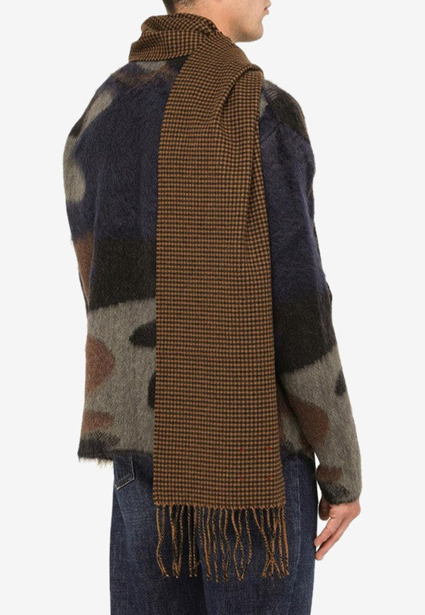 Wool Cashmere Fringed Scarf