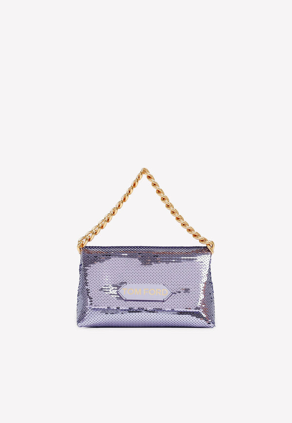 Mini Sequin-Embellished Shoulder Bag