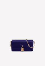 Satin Padlock Clutch Bag