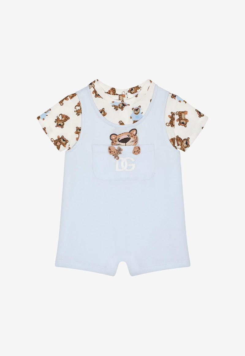 Baby Boys Leopard-Print Jersey Onesie