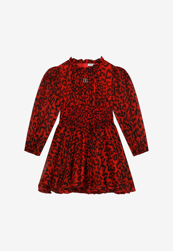 Girls Leopard Print Dress
