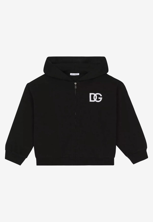 Boys DG Embroidered Zip-Up Hoodie
