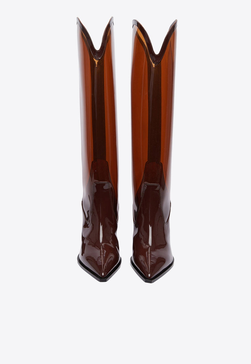 Lindsay 85 PVC Knee-High Boots