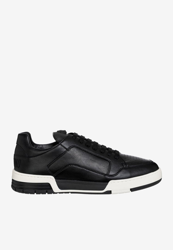 Low-Top Faux Leather Sneakers