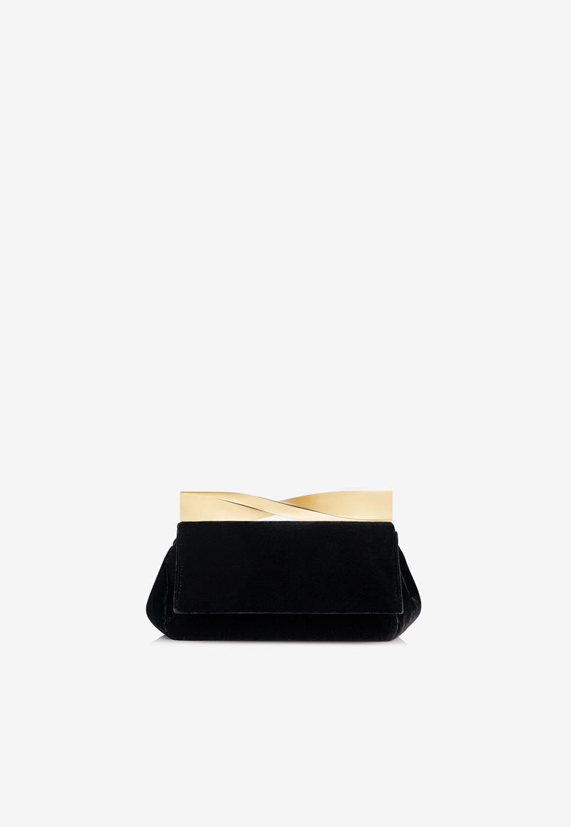 Mini Twist Velvet Clutch