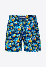Moorea Piranhas Print Swim Shorts