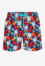 Moorise 1977 Spring Flowers Nylon Swim Shorts