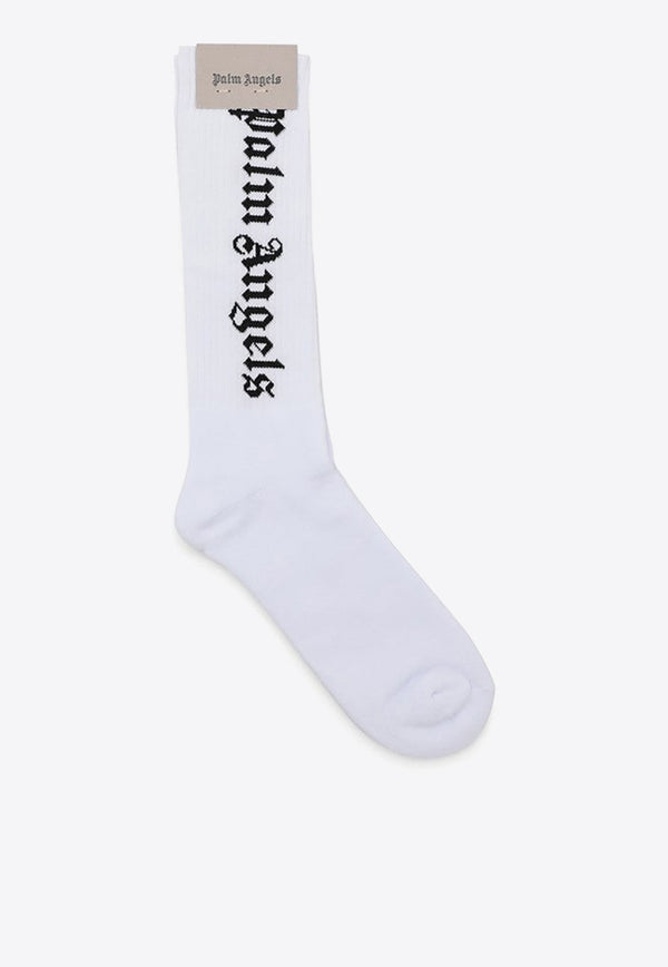 Logo Print Sports Socks