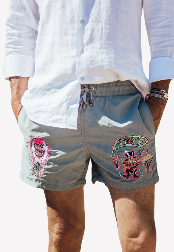 Parachute Embroidered Swim Shorts