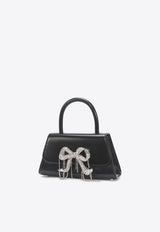 Mini Leather Bow Top Handle Bag