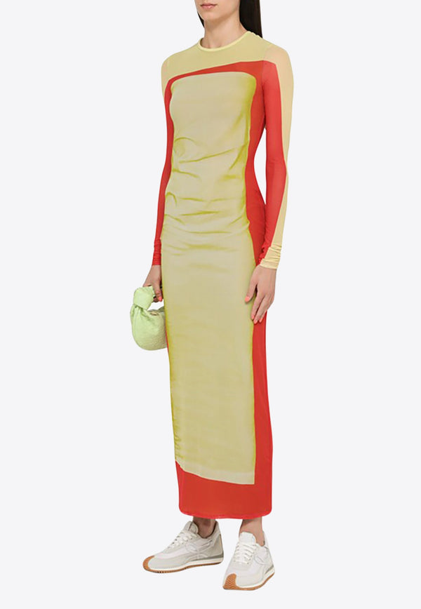 Trompe L'oeil Maxi Sheath Dress
