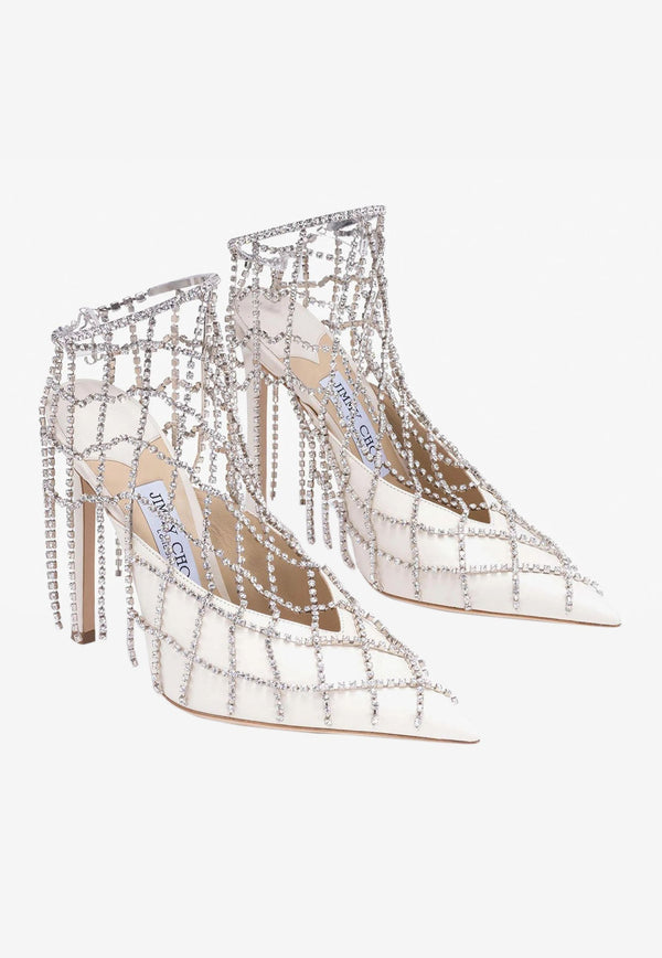 Scotty 110 Crystal Chain Mules in Nappa Leather