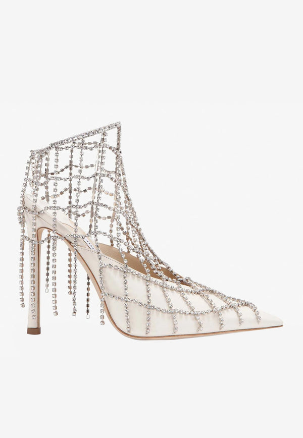 Scotty 110 Crystal Chain Mules in Nappa Leather