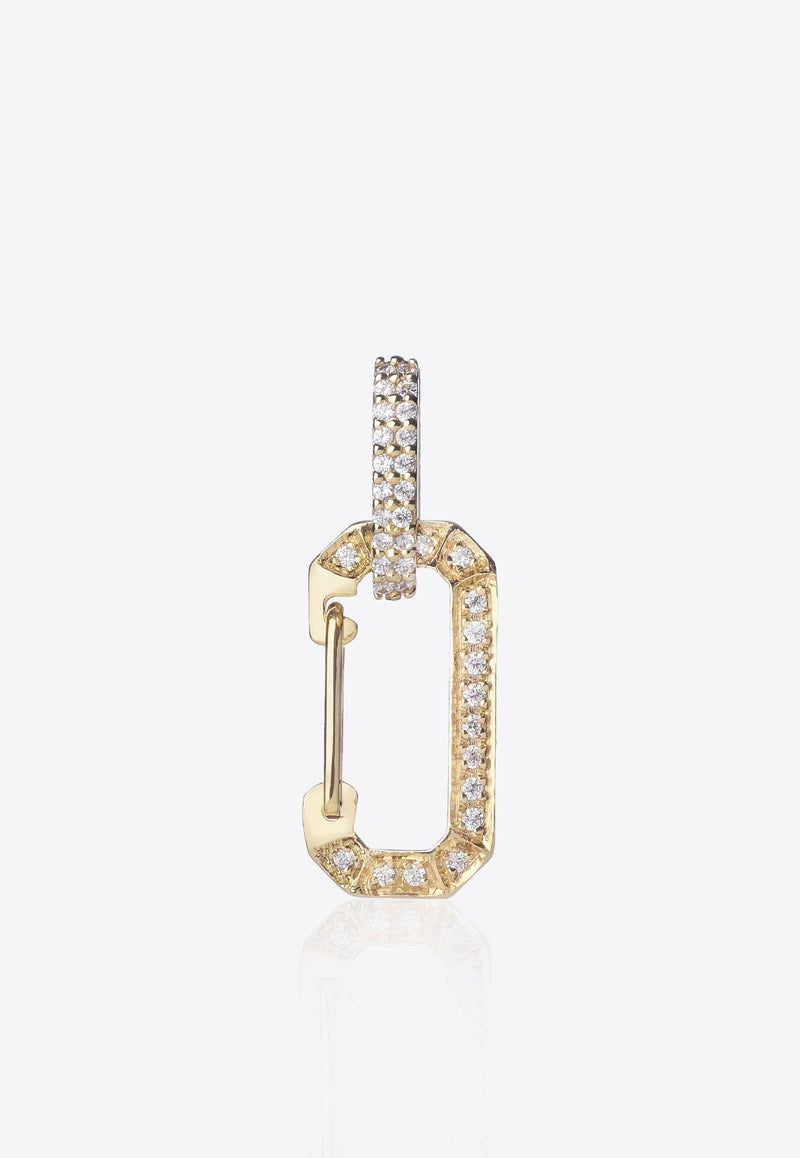 Special Order - Small Chiara 18K Yellow Gold Diamond Pave Single Earring