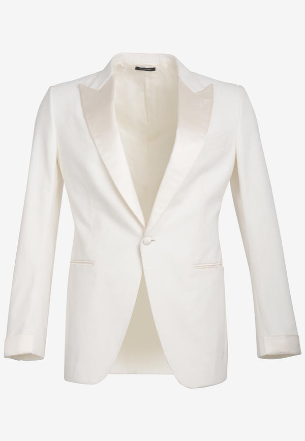 Single-Breasted Corduroy Tuxedo Jacket