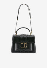 Medium 001 Top Handle Bag in Python Leather