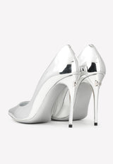 Cardinale 105 Pointed Pumps in Mirrored Leather