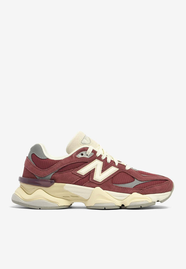 9060 Low-Top Sneakers in Washed Burgundy