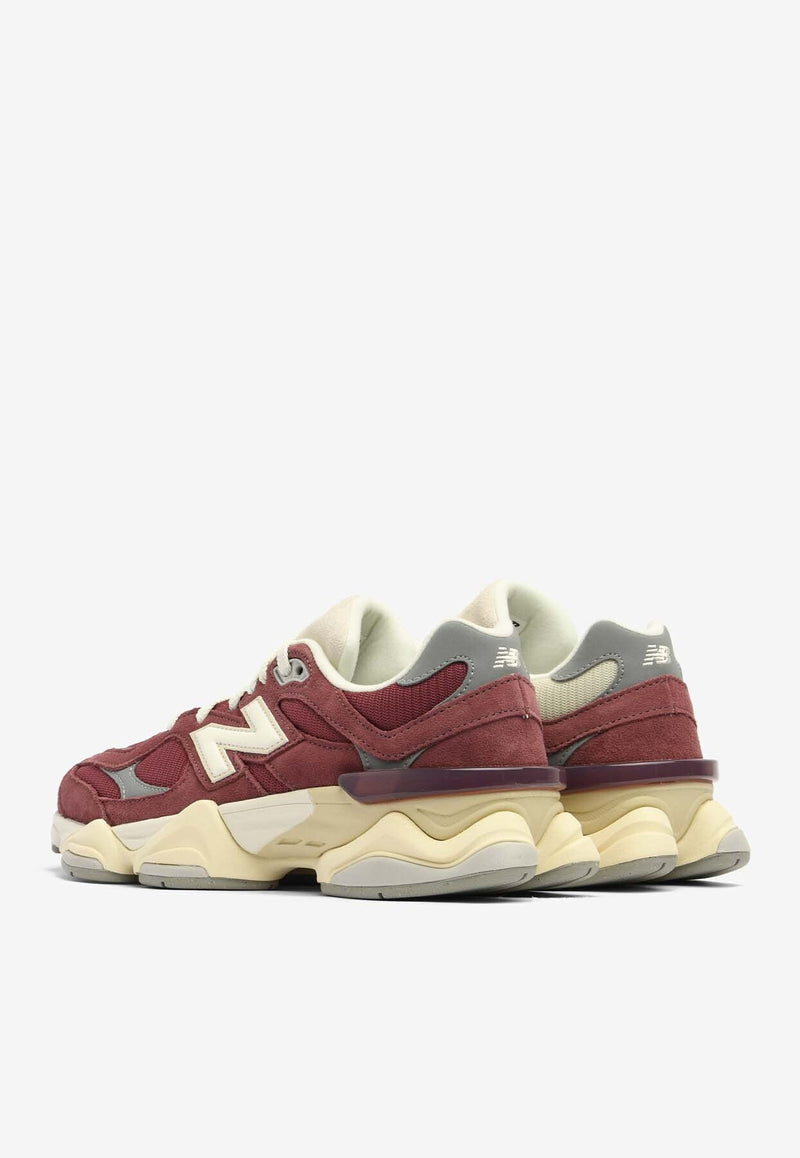 9060 Low-Top Sneakers in Washed Burgundy