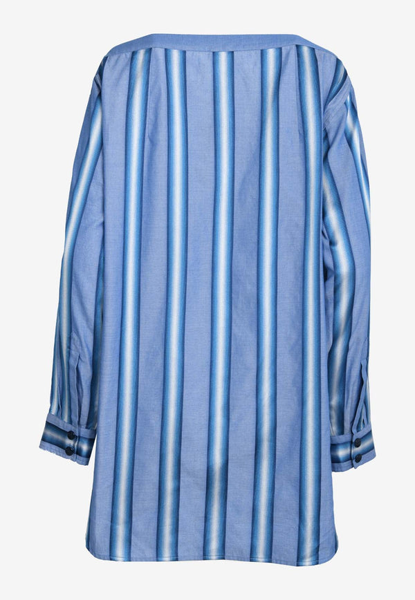 Off-Shoulder Striped Mini Dress