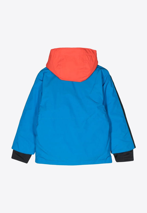 Boys Color-Block Hooded Ski Jacket