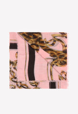 Baroque Print Silk Blend Shawl