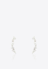 Special Order- Abstract Ear Cuffs in White-Gold and Diamonds