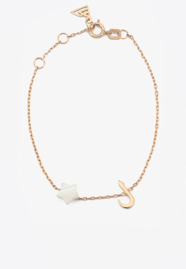 ل Bespoke Baby Bracelet in 18-karat Rose Gold and Mother-of-Pearl