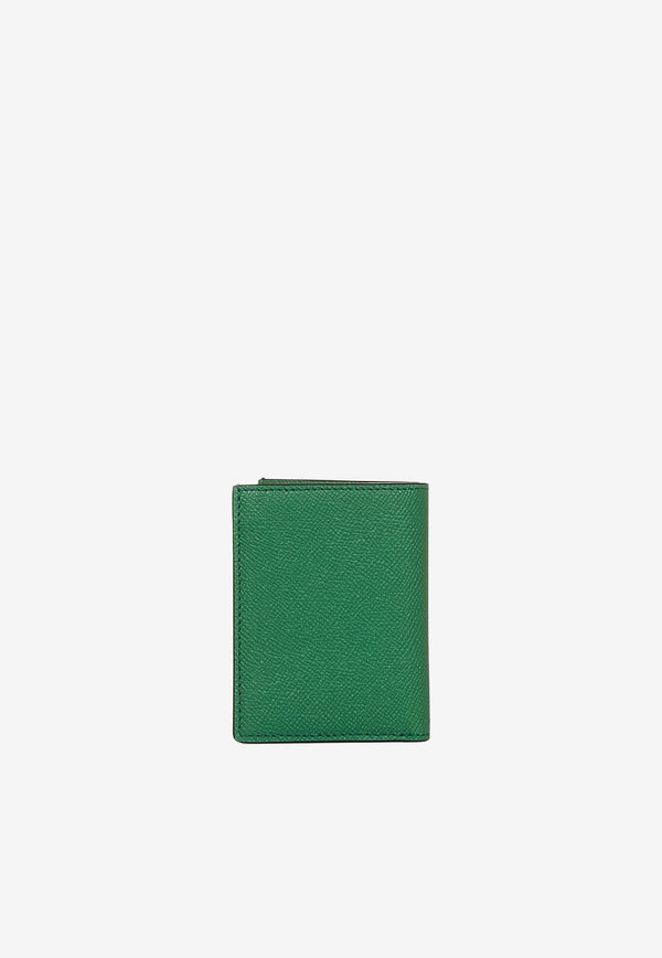 TF Monogram Wallet in Grained Leather