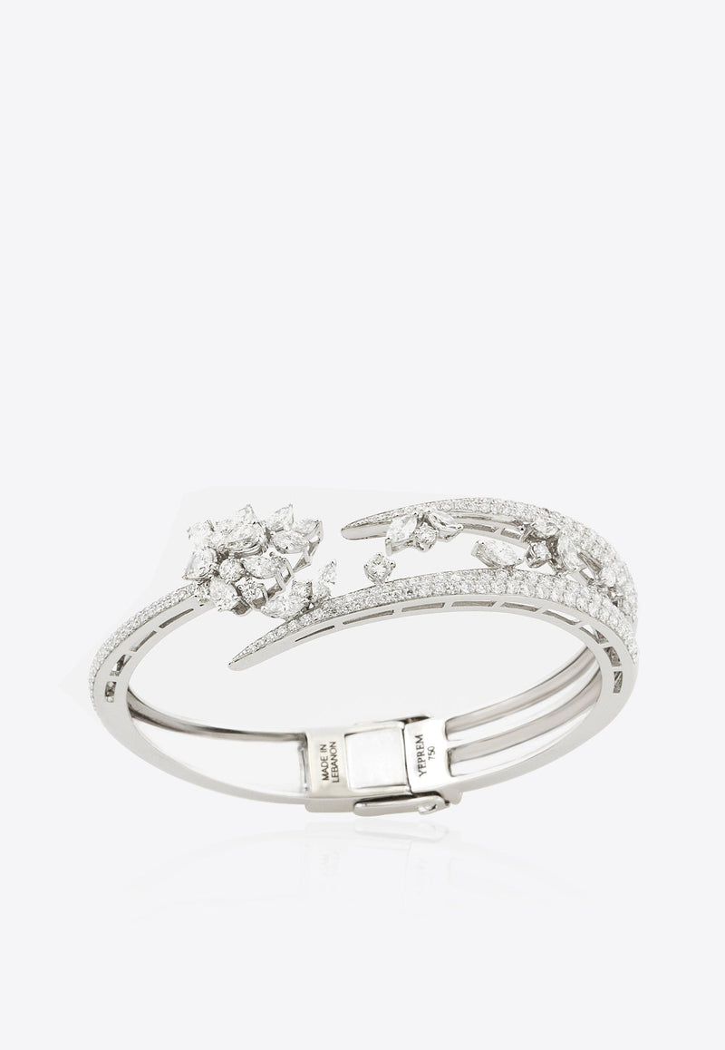 Diamond Wrap Bracelet in 18-Karat White Gold