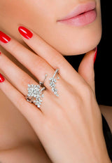 Smart Ring with 18-Karat White Gold Diamonds