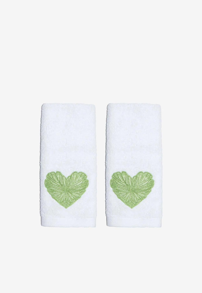 Heart Leaf Face Towels - Set of 2