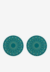 Embroidered Round Placemats - Set of 2