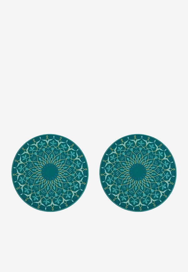 Embroidered Round Placemats - Set of 2