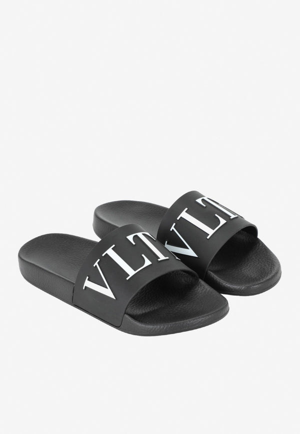 VLTN Embossed Slider Sandals